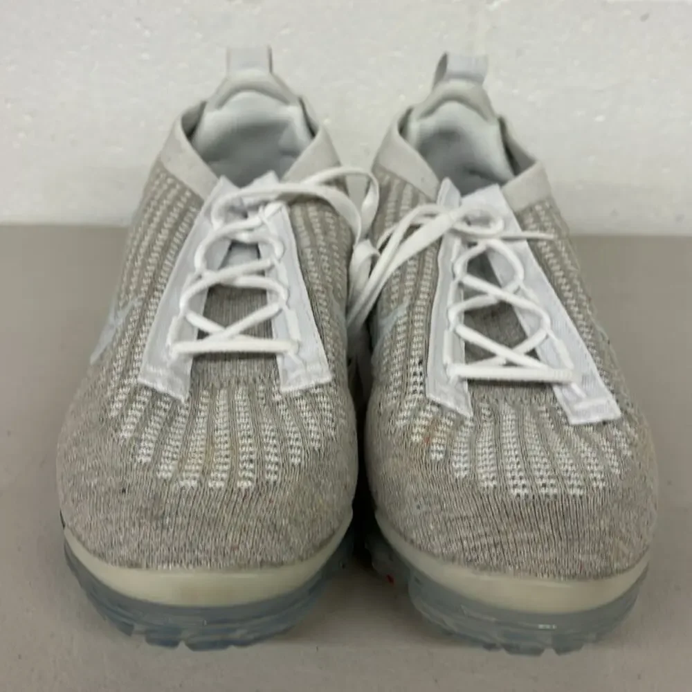 Nike Air Vapormax 2021 FK Womens White/White-Pure Platinum Sz 8.5  (DC4112 100)